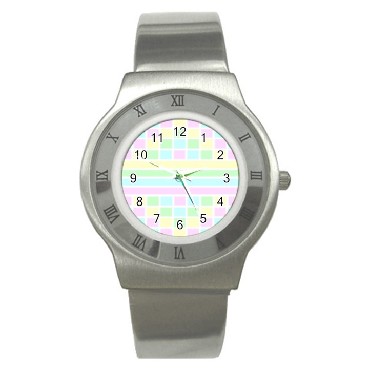 Geometric Pastel Stainless Steel Watch