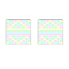 Geometric Pastel Cufflinks (square) by Bajindul