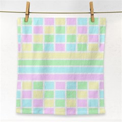 Geometric Pastel Face Towel by Bajindul