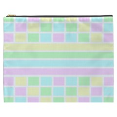 Geometric Pastel Cosmetic Bag (xxxl) by Bajindul