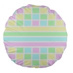 Geometric Pastel Large 18  Premium Round Cushions Front