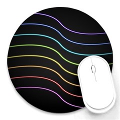 Wallpaper Background Colors Neon Round Mousepads by Bajindul