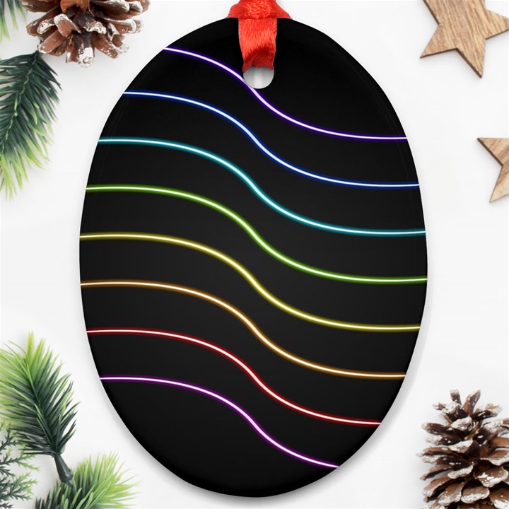 Wallpaper Background Colors Neon Ornament (Oval)