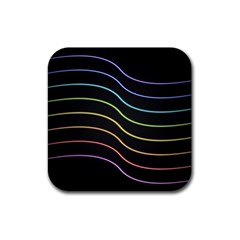 Wallpaper Background Colors Neon Rubber Coaster (square)  by Bajindul