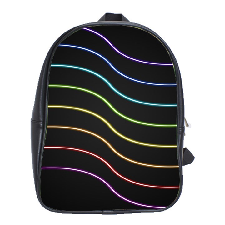 Wallpaper Background Colors Neon School Bag (XL)