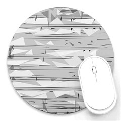 Confetti Music Art Modern Round Mousepads by Bajindul