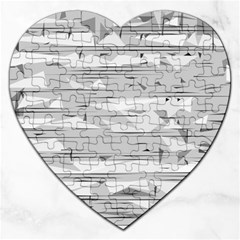 Confetti Music Art Modern Jigsaw Puzzle (heart) by Bajindul