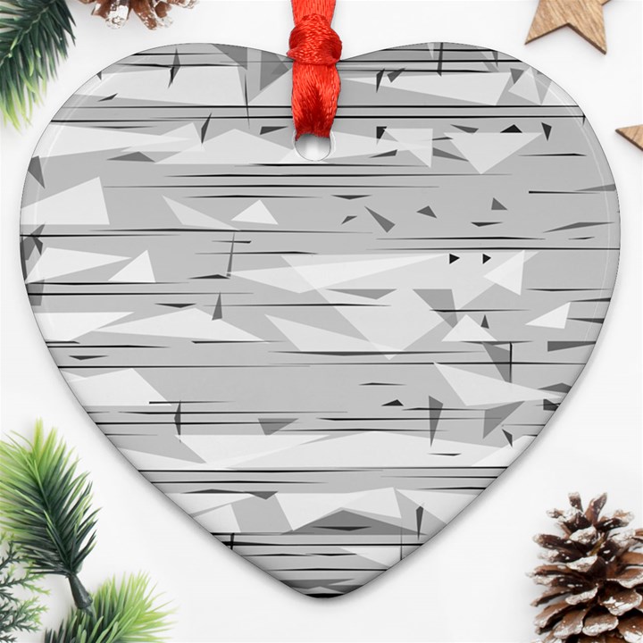 Confetti Music Art Modern Heart Ornament (Two Sides)