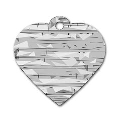 Confetti Music Art Modern Dog Tag Heart (two Sides) by Bajindul