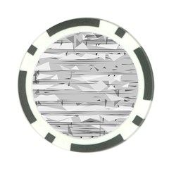 Confetti Music Art Modern Poker Chip Card Guard by Bajindul