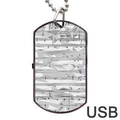 Confetti Music Art Modern Dog Tag Usb Flash (two Sides) by Bajindul