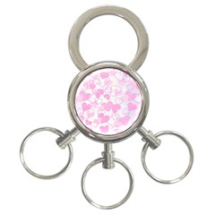 Valentine Background Hearts 3-ring Key Chain by Bajindul