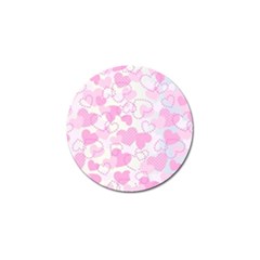 Valentine Background Hearts Golf Ball Marker by Bajindul