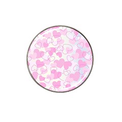 Valentine Background Hearts Hat Clip Ball Marker by Bajindul