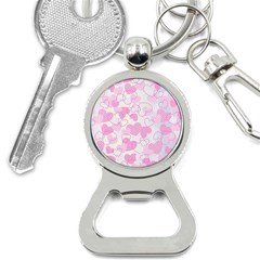 Valentine Background Hearts Bottle Opener Key Chain by Bajindul