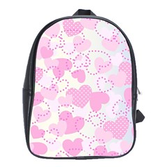 Valentine Background Hearts School Bag (xl) by Bajindul