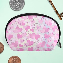 Valentine Background Hearts Accessory Pouch (large) by Bajindul