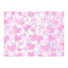 Valentine Background Hearts Double Sided Flano Blanket (mini)  by Bajindul