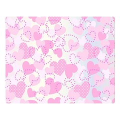 Valentine Background Hearts Double Sided Flano Blanket (large)  by Bajindul