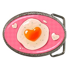 Omelette Heart Pink Valentine Belt Buckles by Bajindul