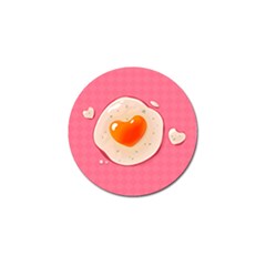 Omelette Heart Pink Valentine Golf Ball Marker by Bajindul