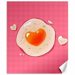 Omelette Heart Pink Valentine Canvas 20  X 24 