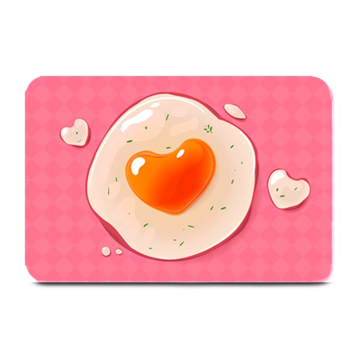 Omelette Heart Pink Valentine Plate Mats