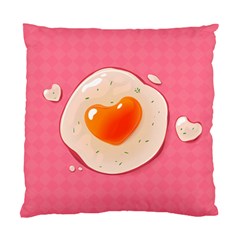 Omelette Heart Pink Valentine Standard Cushion Case (two Sides) by Bajindul