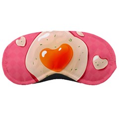 Omelette Heart Pink Valentine Sleeping Mask by Bajindul