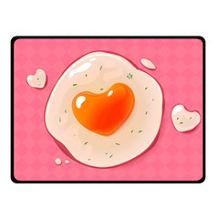 Omelette Heart Pink Valentine Fleece Blanket (small) by Bajindul