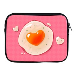 Omelette Heart Pink Valentine Apple Ipad 2/3/4 Zipper Cases by Bajindul