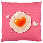 Omelette Heart Pink Valentine Standard Flano Cushion Case (Two Sides) Front