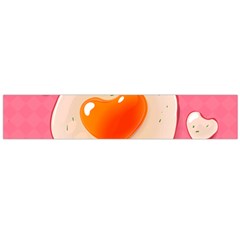 Omelette Heart Pink Valentine Large Flano Scarf  by Bajindul