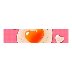 Omelette Heart Pink Valentine Velvet Scrunchie