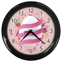 Easter Egg Wall Clock (black) by Bajindul