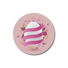 Easter Egg Rubber Round Coaster (4 Pack)  by Bajindul