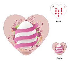 Easter Egg Playing Cards Single Design (heart) by Bajindul