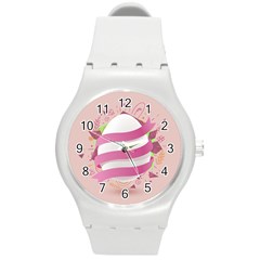 Easter Egg Round Plastic Sport Watch (m) by Bajindul