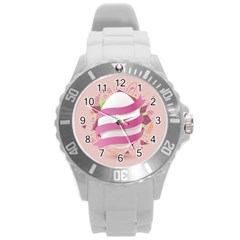 Easter Egg Round Plastic Sport Watch (l) by Bajindul