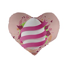 Easter Egg Standard 16  Premium Heart Shape Cushions