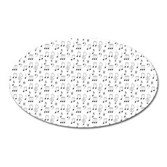 Music Notes Background Oval Magnet by Bajindul