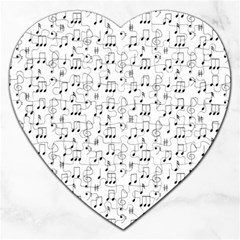 Music Notes Background Jigsaw Puzzle (heart) by Bajindul