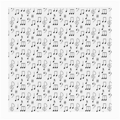 Music Notes Background Medium Glasses Cloth by Bajindul