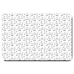 Music Notes Background Large Doormat  by Bajindul