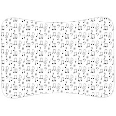 Music Notes Background Velour Seat Head Rest Cushion by Bajindul