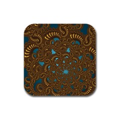 Fractal Abstract Rubber Square Coaster (4 Pack)  by Bajindul