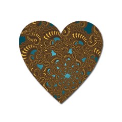 Fractal Abstract Heart Magnet by Bajindul