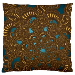 Fractal Abstract Large Flano Cushion Case (two Sides) by Bajindul