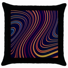 Fractal Mathematics Generated Throw Pillow Case (black) by Bajindul