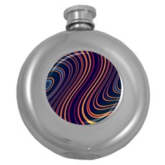 Fractal Mathematics Generated Round Hip Flask (5 Oz) by Bajindul